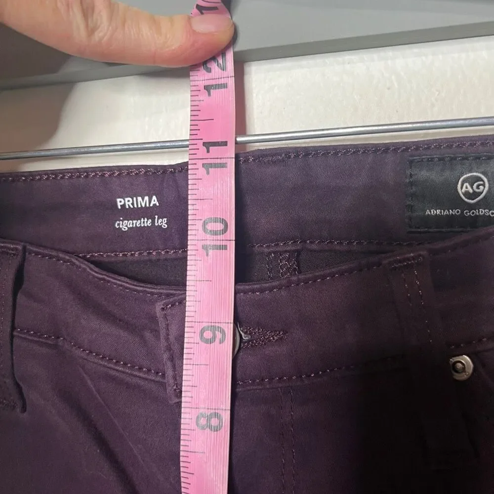 AG Prima Cigarette Jeans Purple Soft Sz 28R